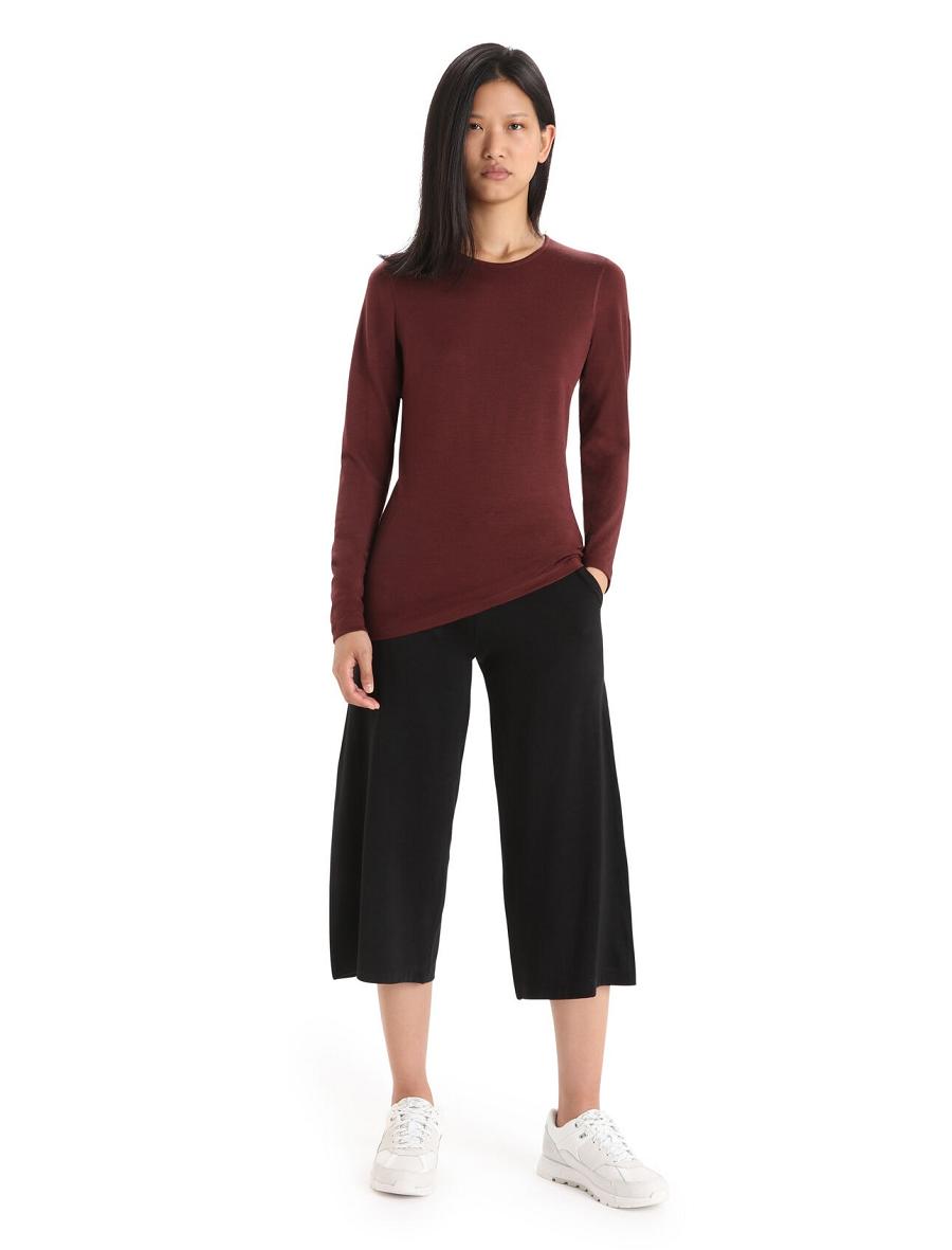 Women's Icebreaker Cool-Lite™ Merino Yanni Culotte Pants Black | CA 1431GSOL